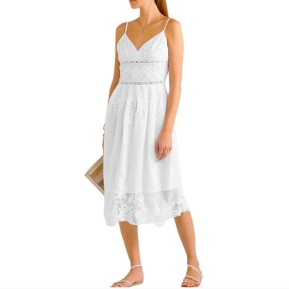 Sea New York Pleated Empire Crochet Midi Dress, 8 - Picture 1 of 13